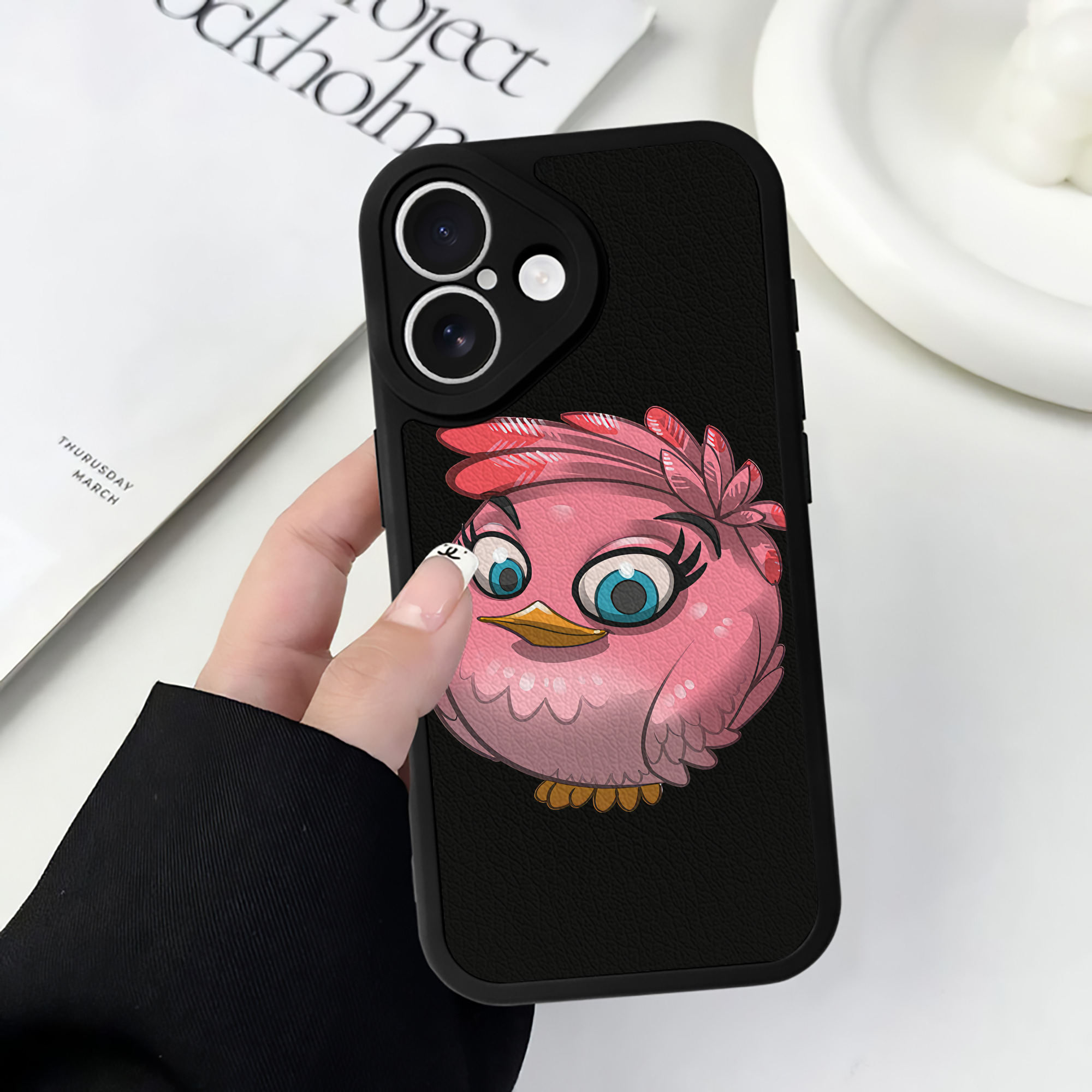 （画像用） Angry Birds アングリーバード 【iPhone 16シリーズ対応】シリコンスマホケース（レザー調） 材質：シリコン